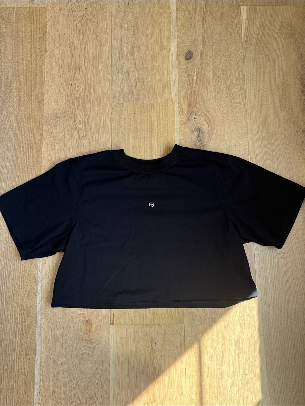 Anine Bing Sport Cropped Crew Tee